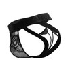 99849 CandyMan Men's Lace-Mesh Thong Color Black