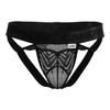 99849 CandyMan Men's Lace-Mesh Thong Color Black