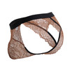99853 CandyMan Men's Lace Jockstrap Color Black-Terracotta