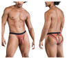 99853 CandyMan Men's Lace Jockstrap Color Black-Terracotta