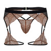 99854 CandyMan Men's Lace-Garter Outfit Color Black-Terracotta