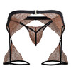 99854 CandyMan Men's Lace-Garter Outfit Color Black-Terracotta