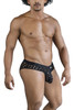 99855 CandyMan Men's Polka Mesh Briefs Color Black