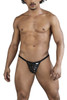 99856 CandyMan Men's Polka Mesh Thong Color Black
