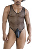 99858 CandyMan Men's Fishnet Bodysuit Color Black