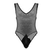 99858 CandyMan Men's Fishnet Bodysuit Color Black