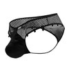 99860 CandyMan Men's Fishnet Thong Color Black