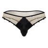 99860 CandyMan Men's Fishnet Thong Color Nude-Black