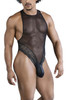 99864 CandyMan Men's Lace-Mesh Bodysuit Color Black