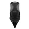 99864 CandyMan Men's Lace-Mesh Bodysuit Color Black