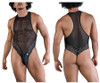 99864 CandyMan Men's Lace-Mesh Bodysuit Color Black