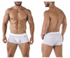 91212B Xtremen Men's Microfiber Trunks Color White
