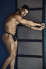 91214B Xtremen Men's Microfiber Thongs Color Black