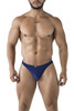 91214B Xtremen Men's Microfiber Thong Color Dark Blue