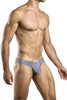 XSJ01 Justin+Simon Men's Classic Bikini Color Lurex Gray