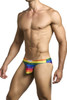 XSJ01 Justin+Simon Men's Classic Bikini Color Pride Flag
