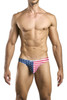 XSJ01 Justin+Simon Men's Classic Bikini Color USA Flag