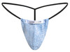 XSJ02 Justin+Simon Men's Classic G-String Color Lurex Blue
