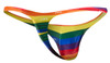 XSJ03 Justin+Simon Men's Classic Thong Color Pride Flag