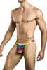 XSJ03 Justin+Simon Men's Classic Thong Color Pride Flag