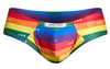 XSJ22 Justin+Simon Men's Cheek Briefs Color Pride Flag