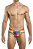 XSJ22 Justin+Simon Men's Cheek Briefs Color Pride Flag