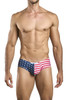 XSJ22 Justin+Simon Men's Cheek Briefs Color USA Flag