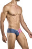 XSJ22 Justin+Simon Men's Cheek Briefs Color USA Flag