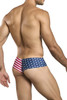 XSJ22 Justin+Simon Men's Cheek Briefs Color USA Flag