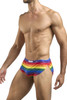 XSJ09 Justin+Simon Men's Running Shorts Color Pride Flag