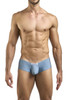 XSJ13 Justin+Simon Men's Cheeky Bulge Boxer Color Metal Green