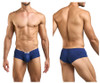 XSJ13 Justin+Simon Men's Cheeky Bulge Boxer Color Peach Navy