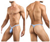 XSJBU02 Justin+Simon Men's Bulge Thong Color Peach Blue