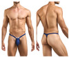 XSJBU02 Justin+Simon Men's Bulge Thong Color Peach Navy