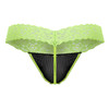 99370 CandyMan Men's Lace Thong Color Hot Green