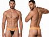 Men’s Lace Thong Lingerie – Sheer Sexy Underwear (Orange) by CandyMan