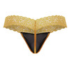 Men’s Lace Thong Lingerie – Sheer Sexy Underwear (Orange) by CandyMan