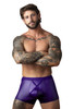 152-302 MalePower Men's Eggplant Crossover Short Color Plum