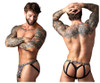 Men’s Gridlocked Strappy Ring Jock – Stylish Comfortable Underwear (Printed) by MalePower