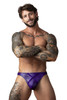 447-302 MalePower Men's Eggplant Crossover Thong Color Plum