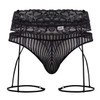 99648 CandyMan Men's Garter Thong Color Black