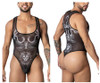 99869 CandyMan Men's Egyptian Bodysuit Color Black-White