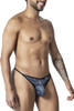 99875 CandyMan Men's Egyptian Thong Color Gray-Black
