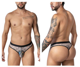 99885 CandyMan Men's Sun Moon Thong Color Nude-Black