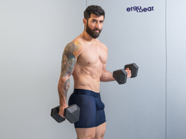 Men’s MAX BOLD SE Boxer Briefs – Sleek Bold Sculpting Sexy Underwear (Dark Blue) by ErgoWear