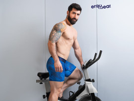 Men’s MAX BOLD SE Boxer Briefs – Sleek Bold Sculpting Sexy Underwear (Mid Blue) by ErgoWear