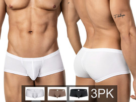 Men’s Australian Latin Trunks 3-Pack – Sleek Bold Sculpting Sexy Underwear (Multi-Colored) by Clever