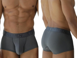 Men’s Microfiber Mesh Trunks – Sleek Bold Sculpting Sexy Underwear (Gray) by Xtremen