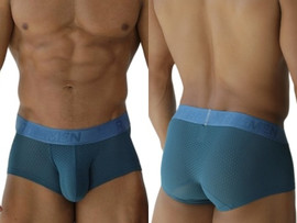 Men’s Microfiber Mesh Trunks – Sleek Bold Sculpting Sexy Underwear (Petrol) by Xtremen
