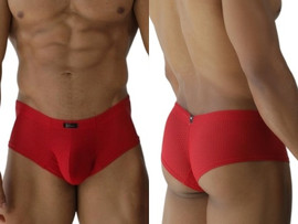 Men’s Microfiber Mesh Briefs – Sleek Bold Sculpting Sexy Underwear (Red) by Xtremen